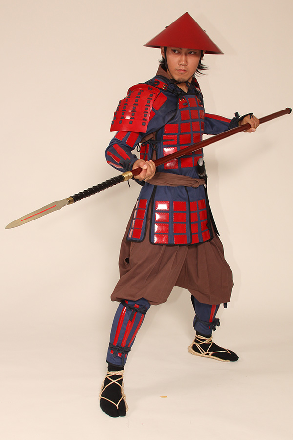 足軽甲冑　畳鎧 カルタ胴 骨牌胴 畳具足 具足 鉢金 鉢巻 二枚胴 合戦 戦国 足軽